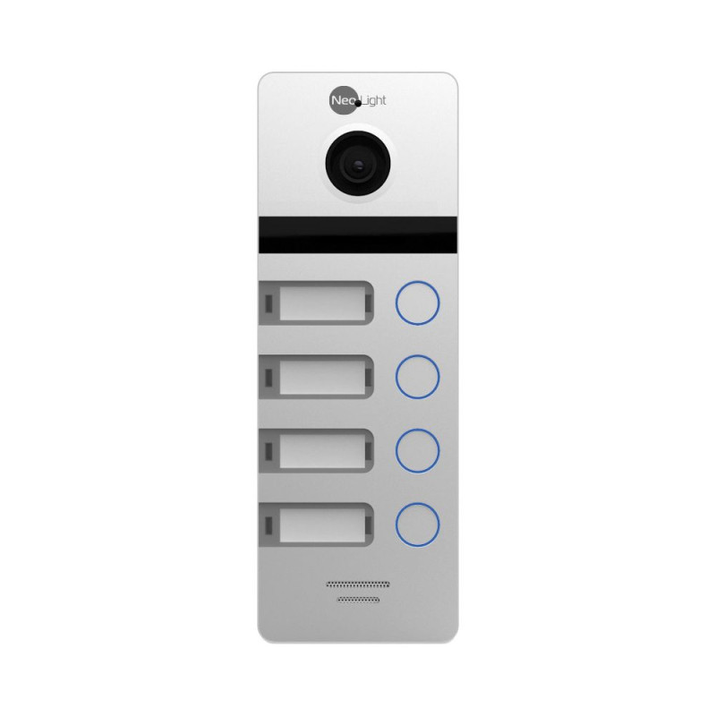 Купити Відеопанель 2 Мп NeoLight MEGA/4 FHD Silver на 4 абоненти. Системи безпеки для дому та офісу. Магазин RG-Group. Системи відеонагляду та охоронні сигналізації. Продаж та послуги встановлення