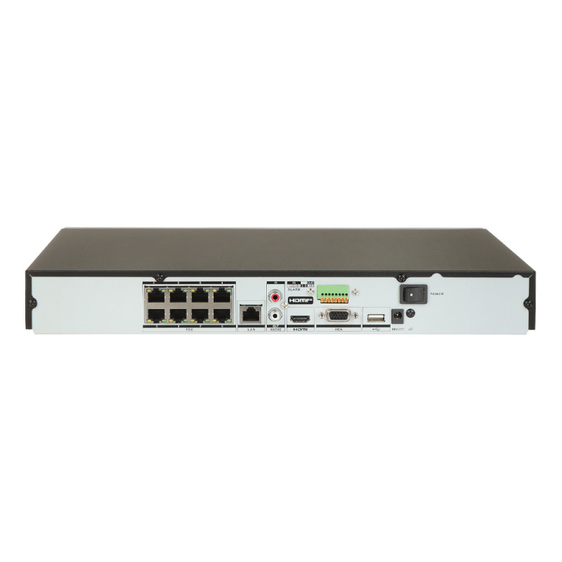 IP-відеореєстратор 8-канальний з PoE Hikvision DS-7608NXI-K2/8P(D) з відеоаналітикою для систем відеоспостереження