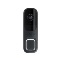 Купити Відеодзвінок Ajax DoorBell graphite з вбудованим штучним інтелектом, ІЧ-сенсором та керуванням у застосунках. Системи безпеки для дому та офісу. Магазин RG-Group. Системи відеонагляду та охоронні сигналізації. Продаж та послуги встановлення
