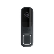 Купити Відеодзвінок Ajax DoorBell graphite з вбудованим штучним інтелектом, ІЧ-сенсором та керуванням у застосунках. Системи безпеки для дому та офісу. Магазин RG-Group. Системи відеонагляду та охоронні сигналізації. Продаж та послуги встановлення
