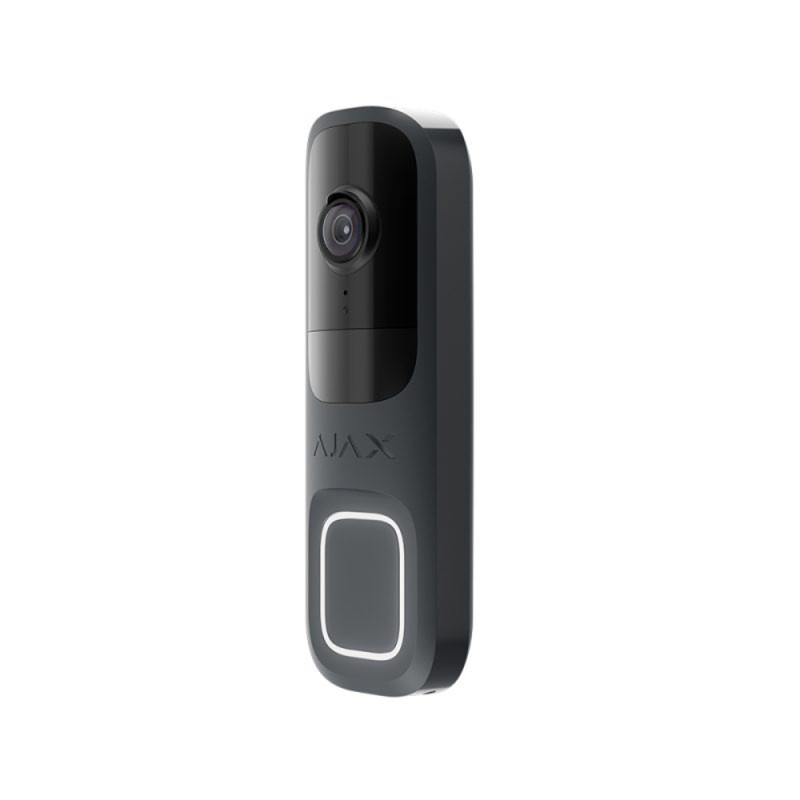 Відеодзвінок Ajax DoorBell graphite з вбудованим штучним інтелектом, ІЧ-сенсором та керуванням у застосунках