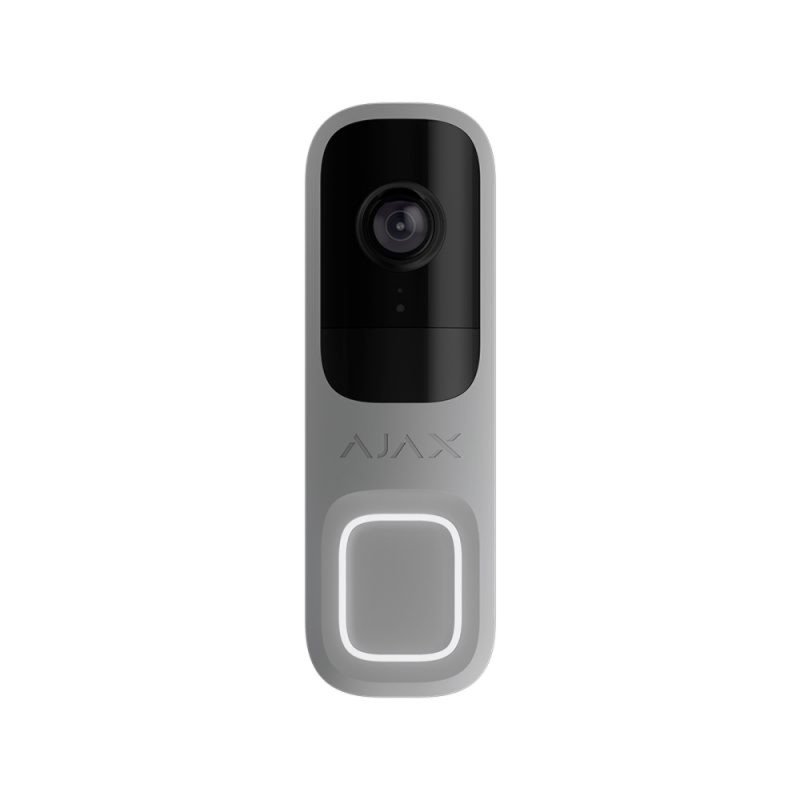 Купити Відеодзвінок Ajax DoorBell grey з вбудованим штучним інтелектом, ІЧ-сенсором та керуванням у застосунках. Системи безпеки для дому та офісу. Магазин RG-Group. Системи відеонагляду та охоронні сигналізації. Продаж та послуги встановлення
