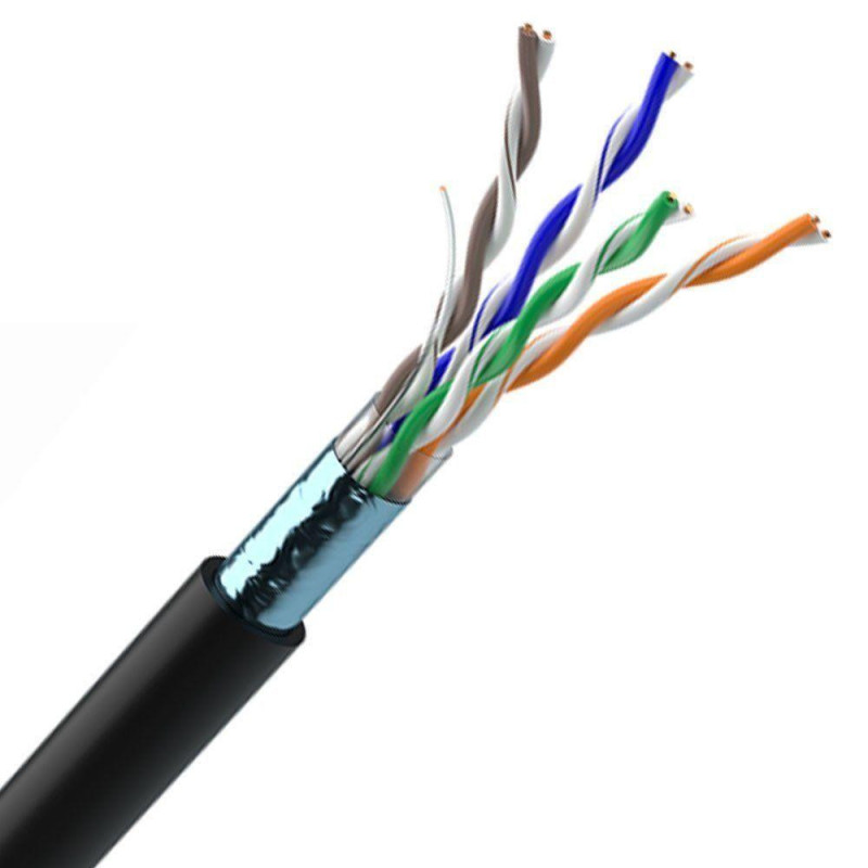 Купити Кабель OK-Net КППЕ-ВП (100) FTP кат.5е, 4х2х0.51 бухта 305м (FTP мідь зовнішній). Системи безпеки для дому та офісу. Магазин RG-Group. Системи відеонагляду та охоронні сигналізації. Продаж та послуги встановлення