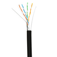 Купити Кабель звита пара GoldMine GM FTP 4*2*0.5-CU PVC-PE MT кат.5 (FTP мідь зовнішній з несучим тросом) бухта 305м. Системи безпеки для дому та офісу. Магазин RG-Group. Системи відеонагляду та охоронні сигналізації. Продаж та послуги встановлення