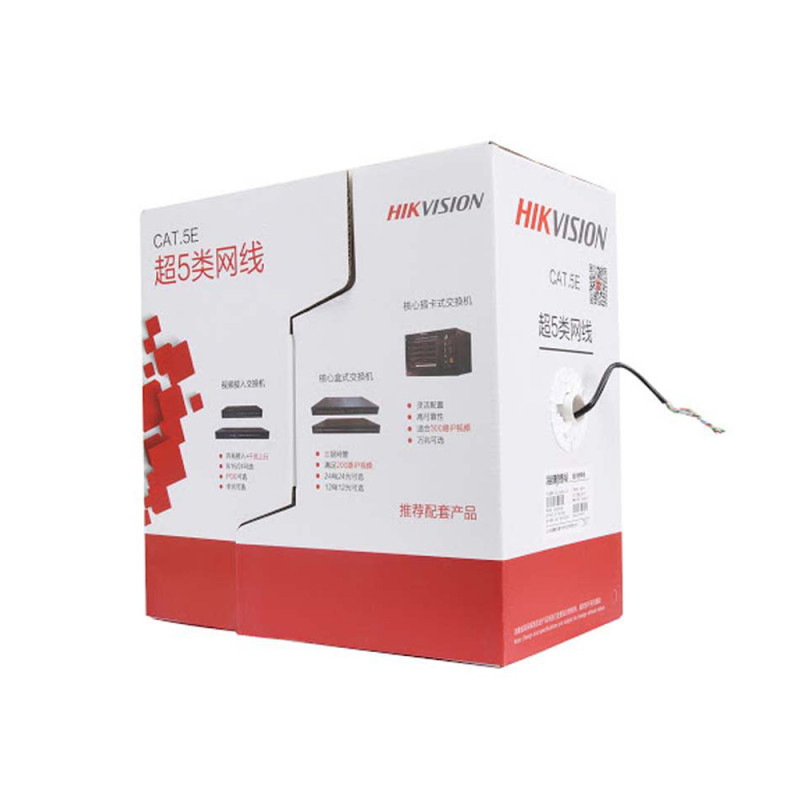 Кабель вита пара UTP CAT 5E Hikvision DS-1LN5EO-UU/E (бухта 305м)
